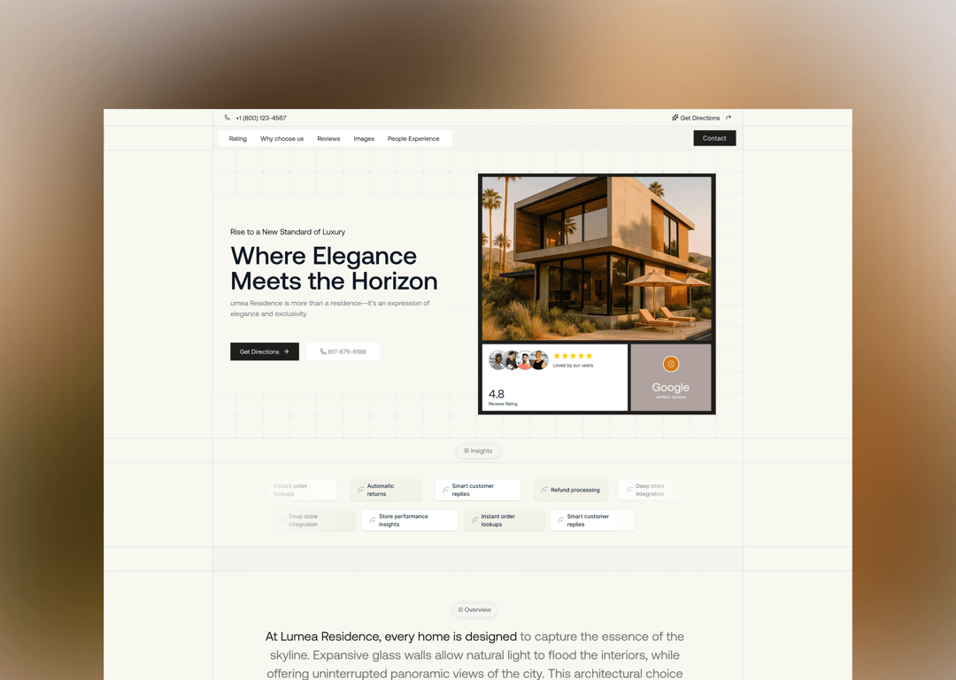 Blyn website template: Horizon Luxe