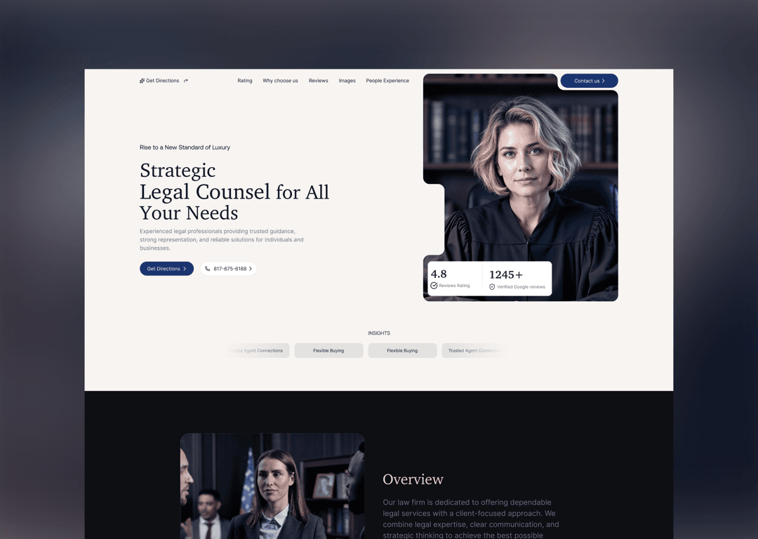 Blyn website template: Obsidian Counsel