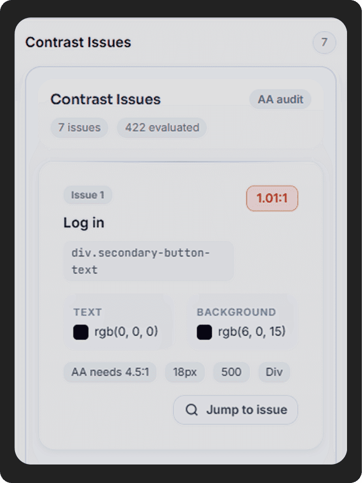 Contrast Issues Finder